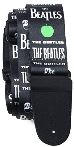 Perri's Leathers Ltd. - The Beatles - Gitarrengurt - Grüne Äpfel - Offizielles Lizenzprodukt - Einstellbar - Für Akustik-/Bass-/Elektrogitarren - Hergestellt in Kanada (LPCP-6105)