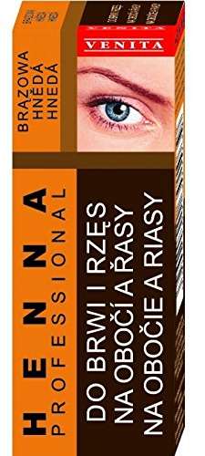 VENITA Henna Tradicional marrón para cejas y pestañas, 3 ml