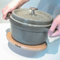 STAUB Dessous de Plat Aimanté, Ovale, Ø 15 cm, Bois Hêtre