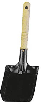 Turk 72120 Kohle Schaufel mit Holzgriff und Loch zum Aufhängen, Schwarz, 1 mm