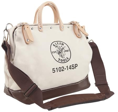 Klein Tools 5102-14SP Werkzeugtasche mit abnehmbarem Schultergurt, 35,6 cm, 10 Innentaschen für Handwerkzeug-Organisation.