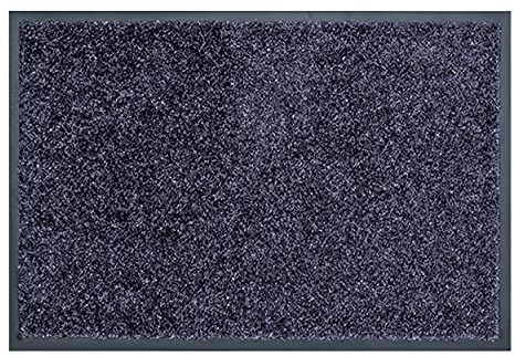 Astra Hochwertige Schmutzfangmatte - Fussmatte innen - bei 30° C waschbare Fußmatte - Rutschfester Läufer - Teppich Küche - Flur - blaugrau 90x250 cm