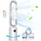 YAZEKY Ventilatore a Torre Senza Pale,Ventilatore a Colonna Silenzioso con Telecomando,24 Velocità,Oscillazione 60°,Display LED,Timer 12 Ore,97 cm Ventilatore Potente per Ufficio,Soggiorno (Argento)