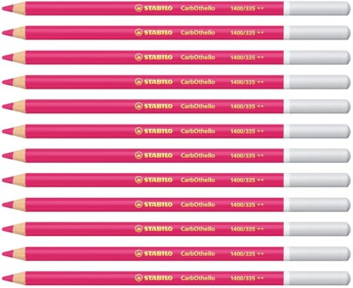 STABILO CarbOthello - Chalk-Pastel Pencil | Pack of 12 - Magenta