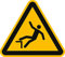 Schild Warnung vor Absturzgefahr 20cm sl Alu gemäß ISO 7010, W008