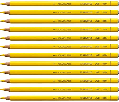 STABILO - Buntstift für fast alle Oberflächen - All - 12er Pack - gelb