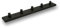 SIRO Hakenleiste Niesky, Schlicht, Kunstleder - Kunststoff schwarz schwarz, 402 mm x 35 mm x 52 mm, LA 240 mm, SM8170-402LS7K1