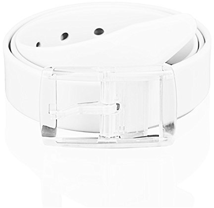 Taffstyle® Unisex Silikon Neon Gürtel kürzbar One Size für Damen / Herren - Weiß