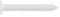 INDEX Fixing Systems CP B - Pack de 500 tornillos rosca chapa con cabeza extraplana y huella Phillips (recubrimiento cincado, 4,2 x 13 mm) color blanco