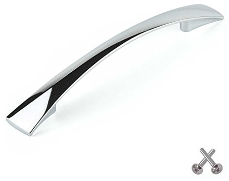 Taper Bow Kitchen Cabinet Door Handle, Cupboard Drawer Bedroom Furniture Handles 128mm Chrome