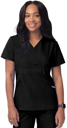 Sivvan Haut Cache-cœur Scrubs pour Femmes - S8302 - Black - S