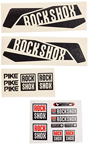 Ecoshirt Sticker Fork Rock Shox Pike Am46 Aufkleber Decals Autocollants Adesivi Forcela Gabel Fourche, schwarz