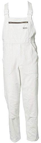 Planam 175 BW 290 Cargo-Latzhose - Optimale Sicherheit und Komfort - Farbe: Rein Weiß - Größe: 94