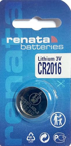 Renata CR 2016 Mfr (1BL) Cell, bottone, al litio, 3 V