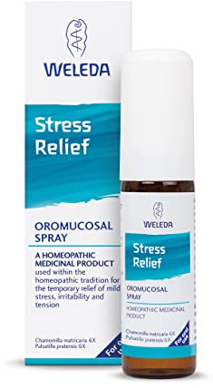 Weleda Stress Relief Oromucosal Spray, Mild Symptons associated with Stress & Irritability, Homeopathic Medicinal product, Vegan, 20ml