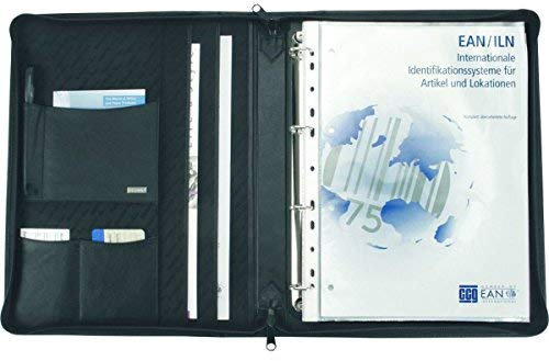 30010 Ringbuchmappe A4 MONZA Herausnehmbare Ringmechanik, zwei A4 Einsteckfächer drei Visitenkartenf(Liefermenge=2)