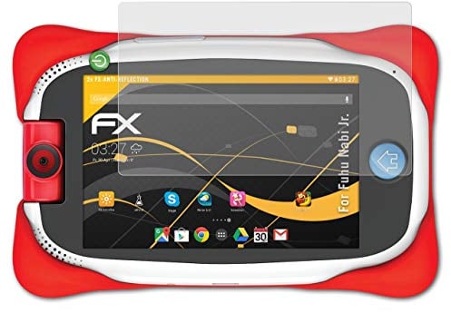 atFoliX Panzerfolie kompatibel mit Fuhu Nabi Jr. Schutzfolie, entspiegelnde und stoßdämpfende FX Folie (2X)