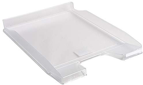 Exacompta 11423D Premium Briefablage Combo Mini DIN A4. Idealer Briefkorb für Ihre Organisation. Robuster und stapelbarer Ablagekorb glasklar