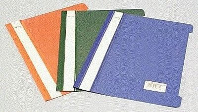 Esselte Leitz GmbH & Co. KG Premium Schnellhefter LEI 4197-00-35 blau * A5 Plastik Vorderdeckel transp