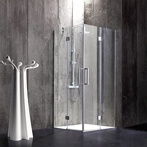 Box doccia 90x90 in cristallo trasparente 6 mm senza telaio | London