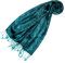 Lorenzo Cana - Pashmina Damen Schal Schaltuch hochwertig kuschelweich und leicht Damenschal Stola 70 cm x 180 cm opulentes türkis grün Paisleymuster aufwändig gewebt 78148