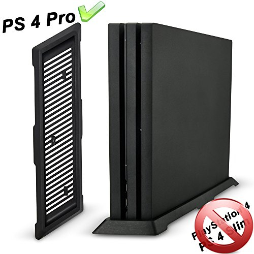 Gaminger PS4 Slim Stand Vertikal-Ständer - besonders stabil durch Schraube - schwarz für Playstation 4