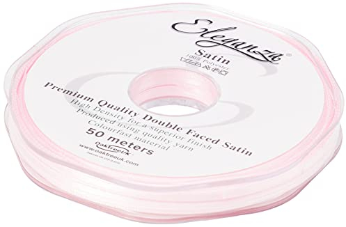 Eleganza 3 mm x 50 m Satinband doppelseitig, helles Pink