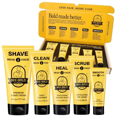 Bee Bald 5 Piece Daily Skin Care Regimen Kit
