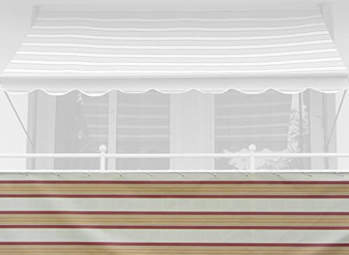 Angerer Freizeitmöbel GmbH Balkonbespannung Exklusiv 75 cm (Rost-Beige, Länge: 8 Meter)