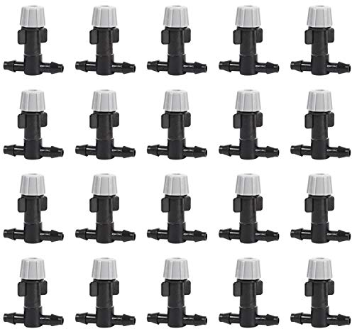 Yosoo 20Pcs Plastic Mist Misting Nozzle Sprinkler Tee Joints For Misting Watering Plant Flower Cooling System Home Garden Irrigation