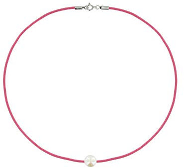LES POULETTES BIJOUX - Collana La Perla Coltivata Blanca - Colors - Fucsia
