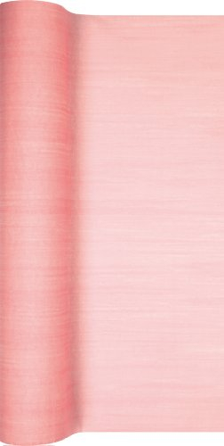 Tischläufer Rolle Uni mit Struktur in Rose / Airlaid / Tischband für Party / Geburtstag / Hochzeit 40cm x 4,90m