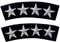 Navy Uniform Vier Sterne Gestickte Mode Dekorative Eisen Auf Nähen Auf Patch, Silber, 2er Pack