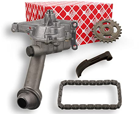 febi bilstein 34025 Ölpumpensatz mit Kettenrad, Kette und Gleitschiene, 1 Stück | 34025 passend für Sprinter T1 T1/TN