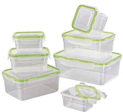 GOURMETmaxx Frischhaltedosen mit Deckel Klick-it 7-Dosen-Set | Aufbewahrungsbox für Meal Prep | Luftdichte, auslaufsichere & stapelbare Vorratsdosen mit Deckel | BPA-frei