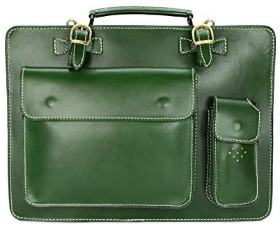 Belli Design Bag Verona italienische Leder Businesstasche Arbeitstasche Messenger Aktentasche Lehrertasche Laptoptasche unisex - 39x29x11 cm (B x H x T)