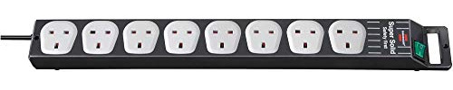 Brennenstuhl Super-Solid Line extension socket 8-way black/light grey 2,5m 05VV-F 3G1,25 *GB*