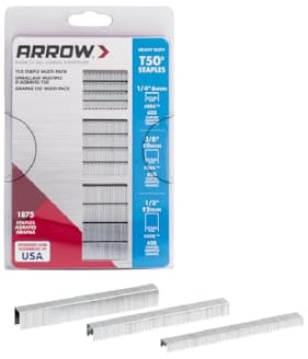 Arrow 50MP Packung mit 1875 Heftklammern, 6/10/12 mm