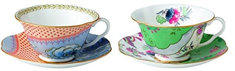 Wedgwood Fiore della Farfalla Set Tazza e piattino, Ceramica, Multi