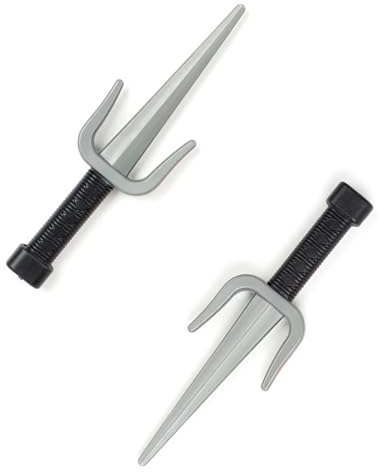 Vegaoo Ninja Messer Kostümzubehör Kunststoff Silber - Schwarz