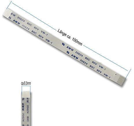 Bucom 12 Pin Flat Flex Cable Ribbon Cable AWM 20624 80 °C 60 V VW-1 for Sony PS4 Controller