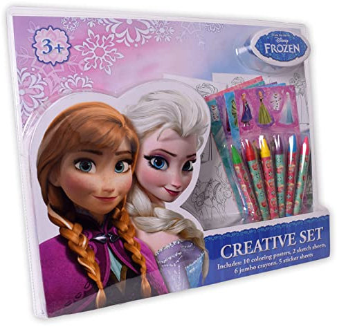 TE-Trend Frozen Kreativ Sets Malen Sticker Gestalten Wandtattoo Stempel Kindergeburtstag Mitgebsel, Set:Frozen Creative Set