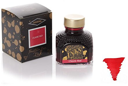 Diamine 80ml Classic Red fountain pen ink bottle