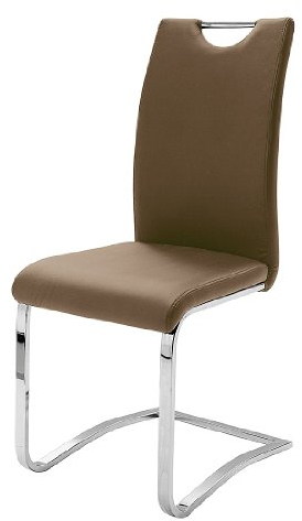 Robas Lund, Stuhl, Esszimmerstuhl, Schwingstuhl Köln, 4er Set, Cappuccino, 57 x 43 x 100 cm