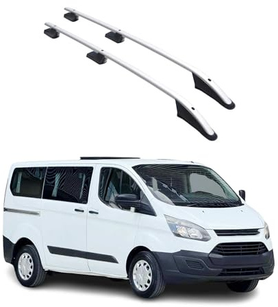 OMAC Dachreling für Ford Tourneo Custom 2013-2024 L1 Kurzer 2X Alu Grau | Querträger, fahrzeugspezifisch