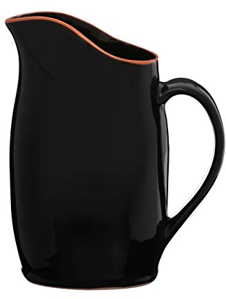 Premier Housewares Calisto Pitcher, Ceramic, Black, 2.5 Litre