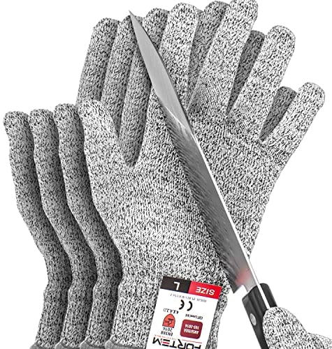 HAPEE Cut Resistant Gloves, High Performance Level 5 Protection, Food Grade Kitchen Glove for Hand Safety while Cutting, Cooking