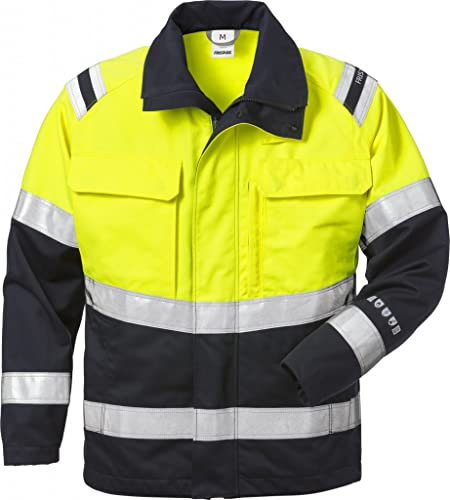 Fristads Kansas Workwear 120929 Warnjacke Gr. X-Small, Leicht sichtbares Gelb/Marineblau
