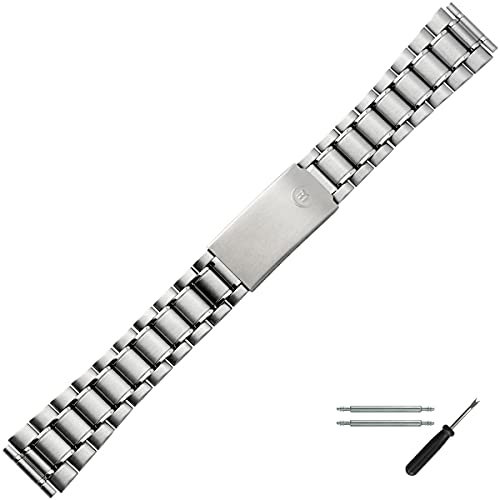 MARBURGER Uhrenarmband 18mm Edelstahl Silber - Werkzeug Montage Set 86201110020