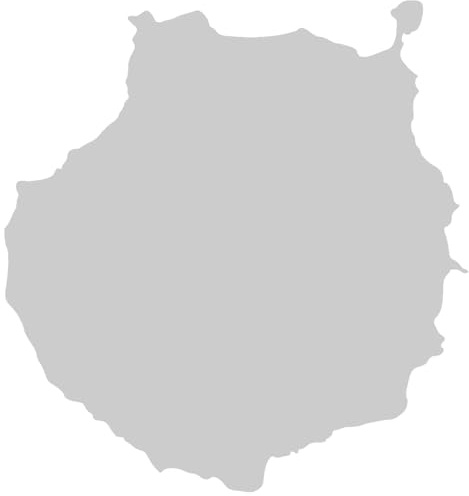 Samunshi® Gran Canaria Insel Aufkleber Inselaufkleber 7,5 x 8cm silbermetalleffekt